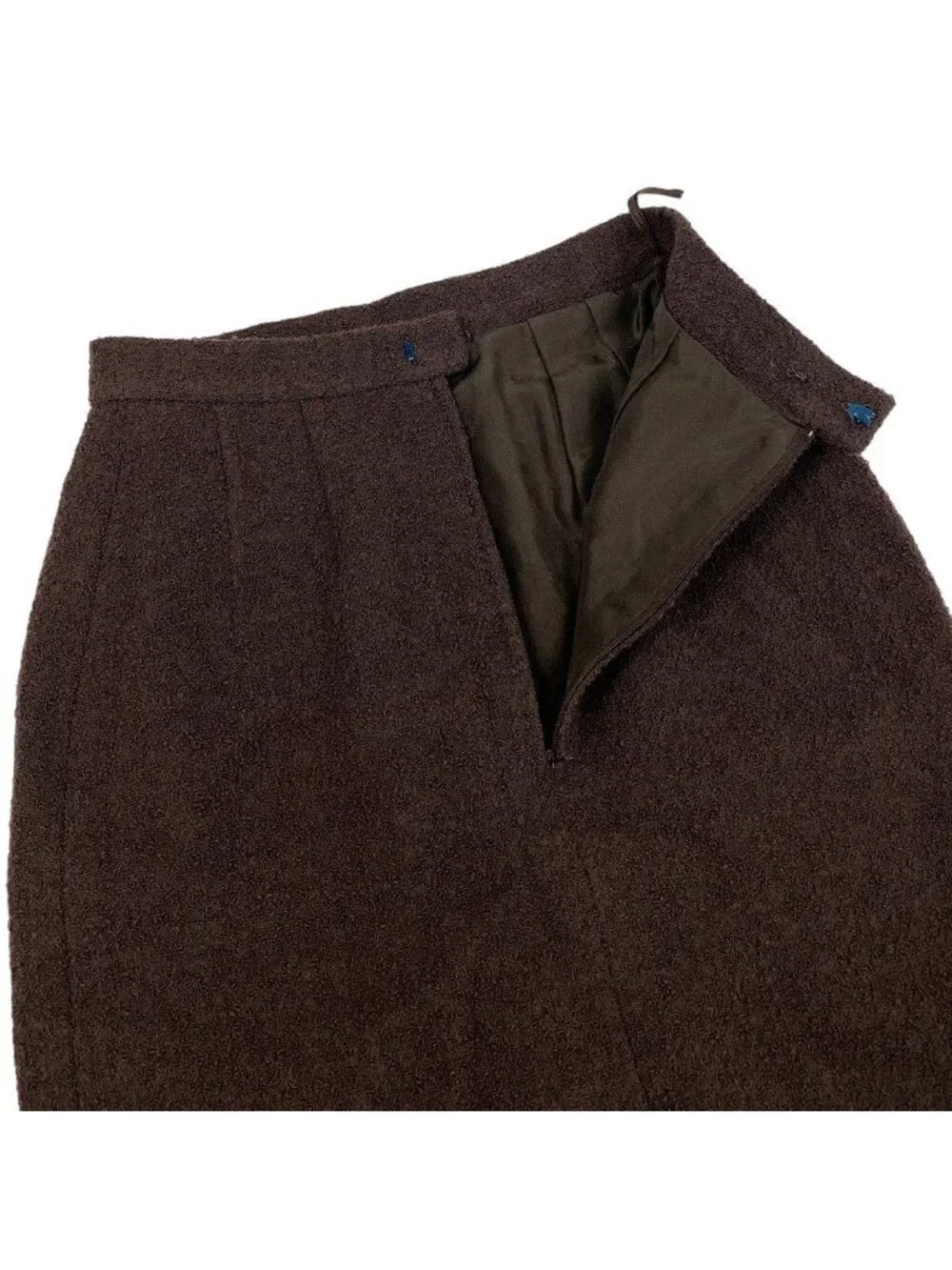 Chanel Tweed Pencil Skirt Brown